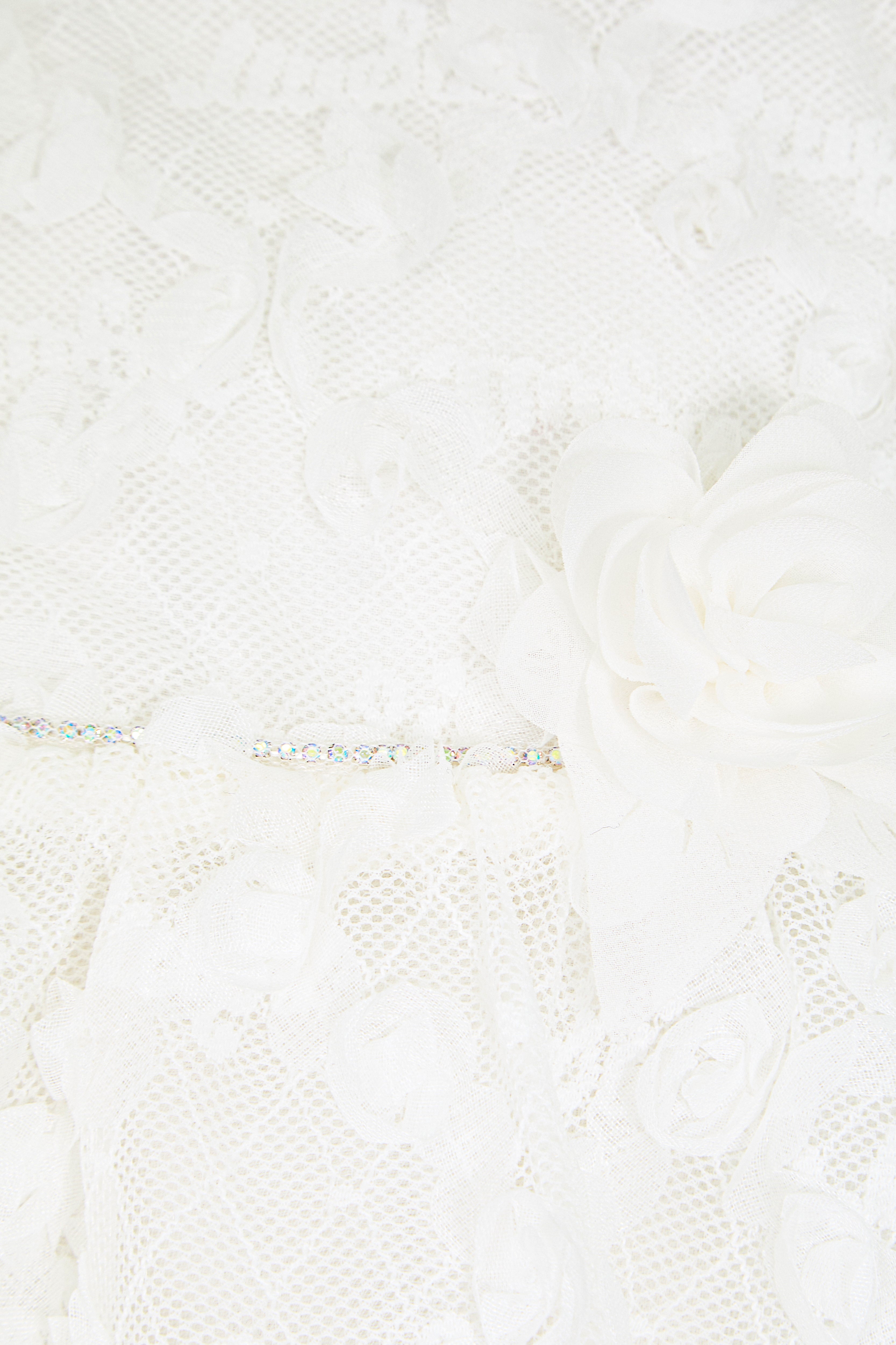 3D Flower Summer Party Dress Set (dress, shorts)