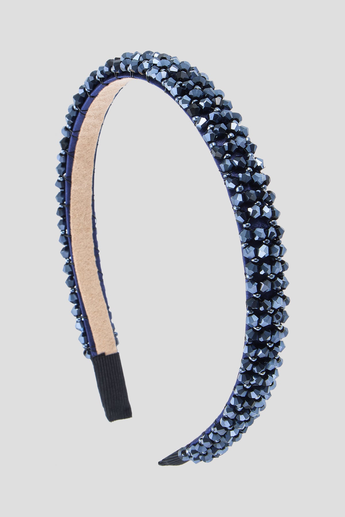 Blue Headband with Crystals
