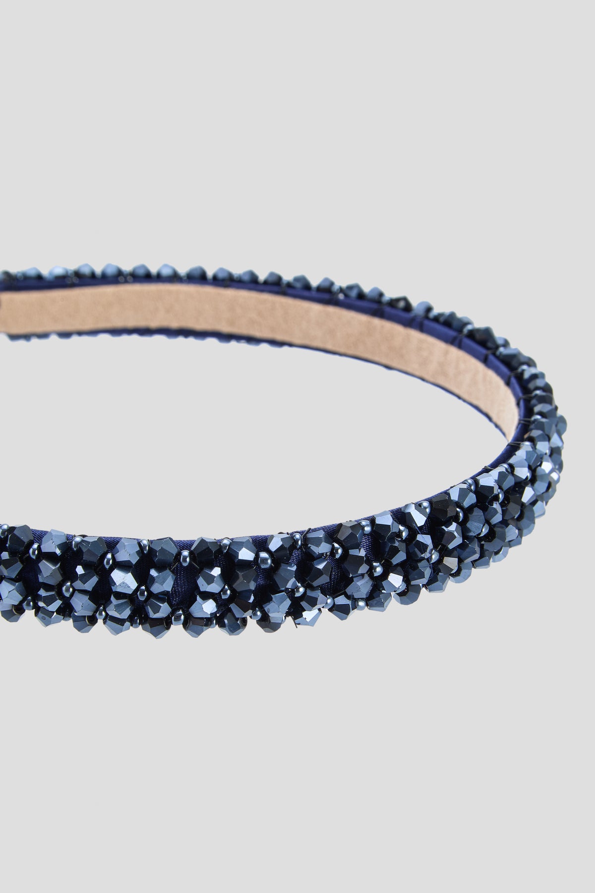 Blue Headband with Crystals