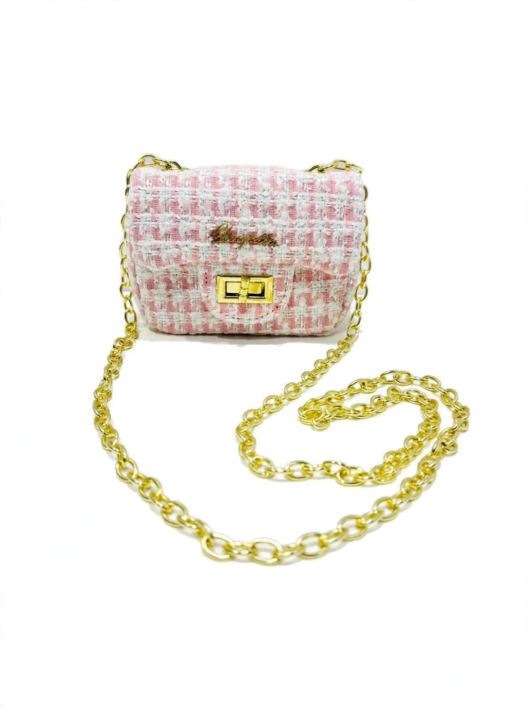 Pink Little Tweed with Chain