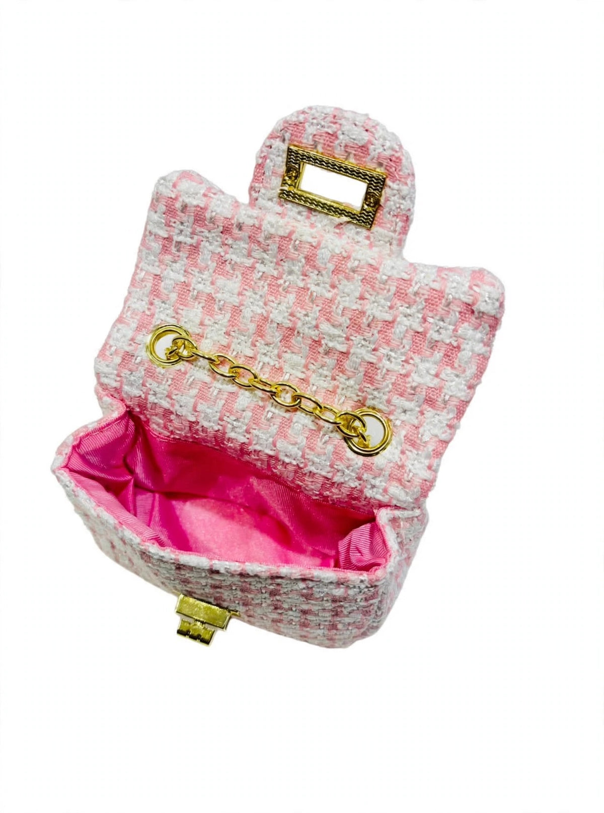 Pink Little Tweed with Chain