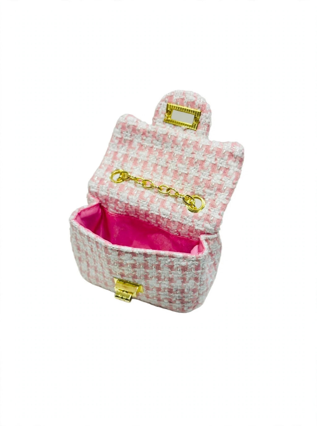 Pink Little Tweed with Chain