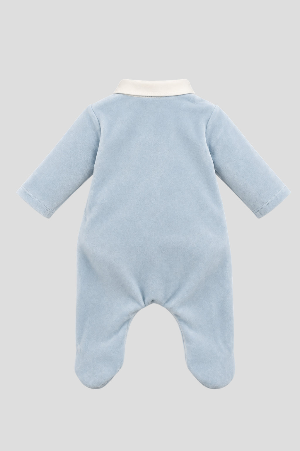 Velour Smart Jumpsuit Set (jumpsuit and bonnet) for baby boy