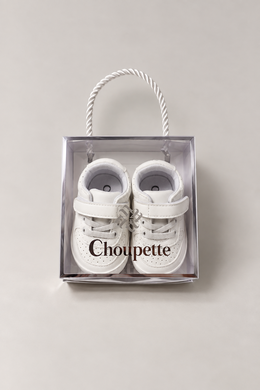 White Sneakers like Booties for baby
