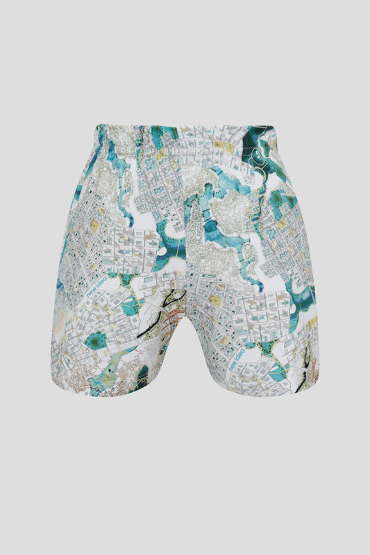 Branded print soft shorts