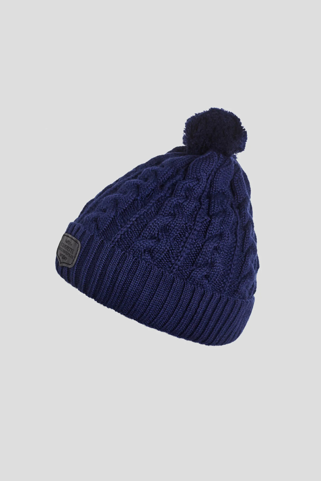 Knitted Braided Hat with Pompom for baby