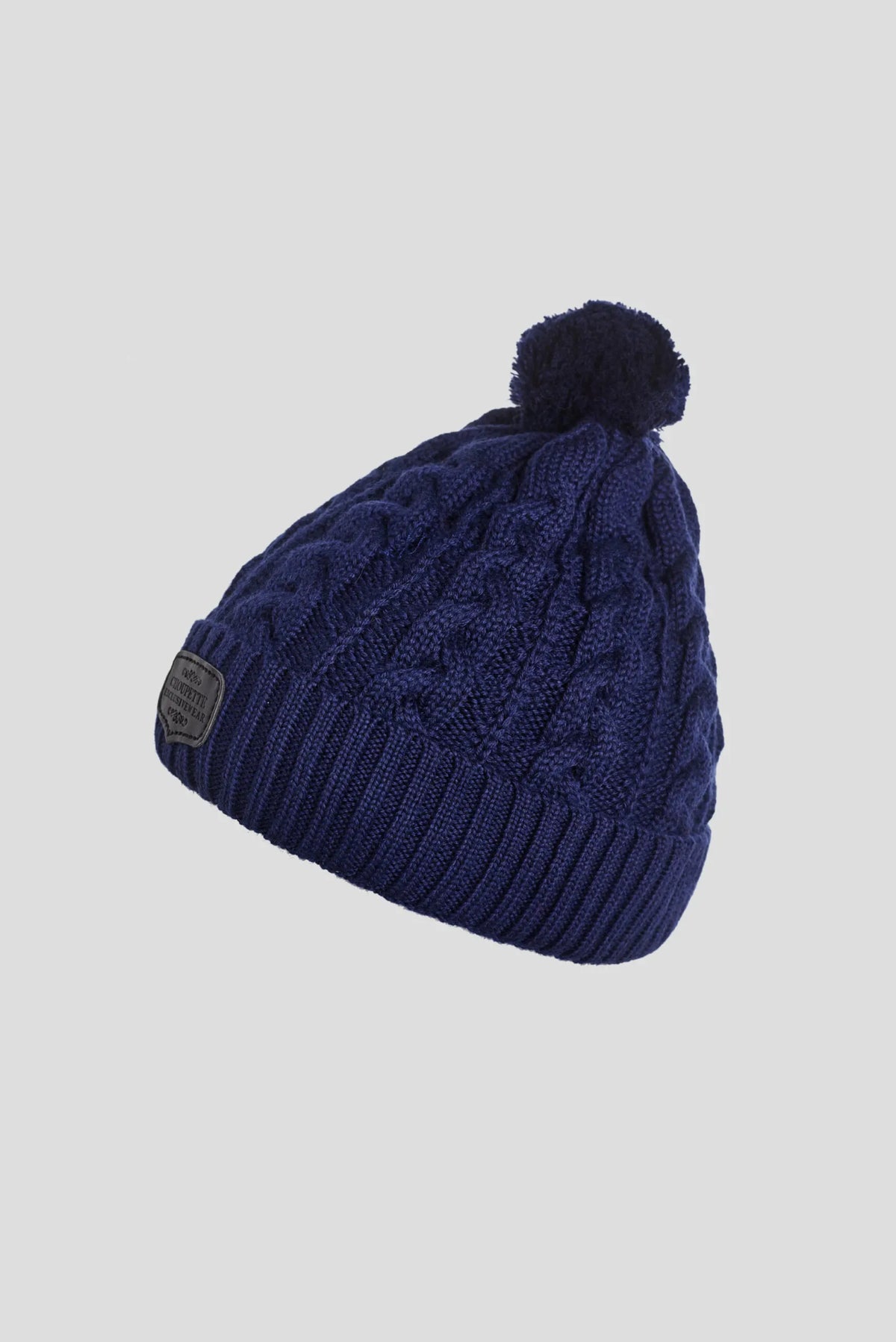 Knitted Braided Hat with Pompom for baby