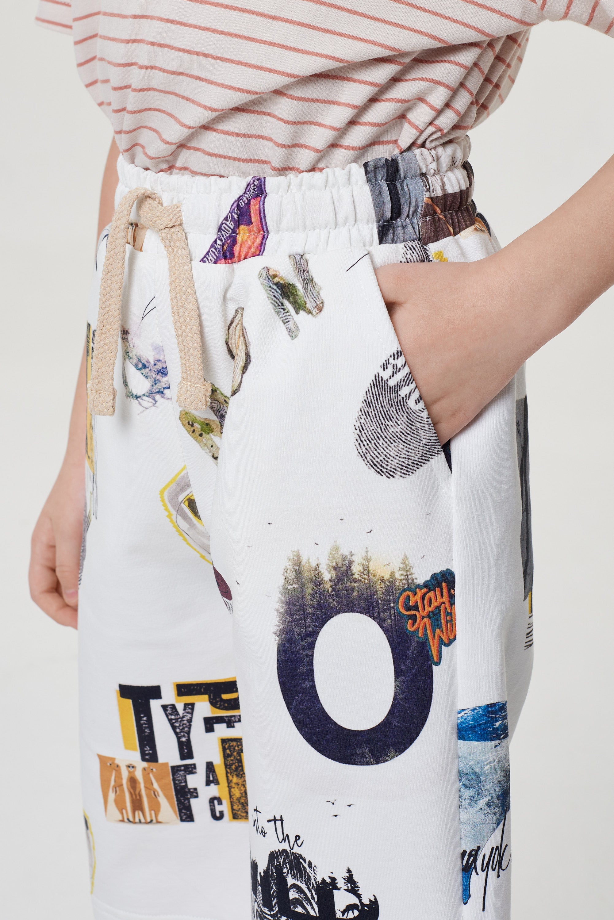 Printed Footer Shorts