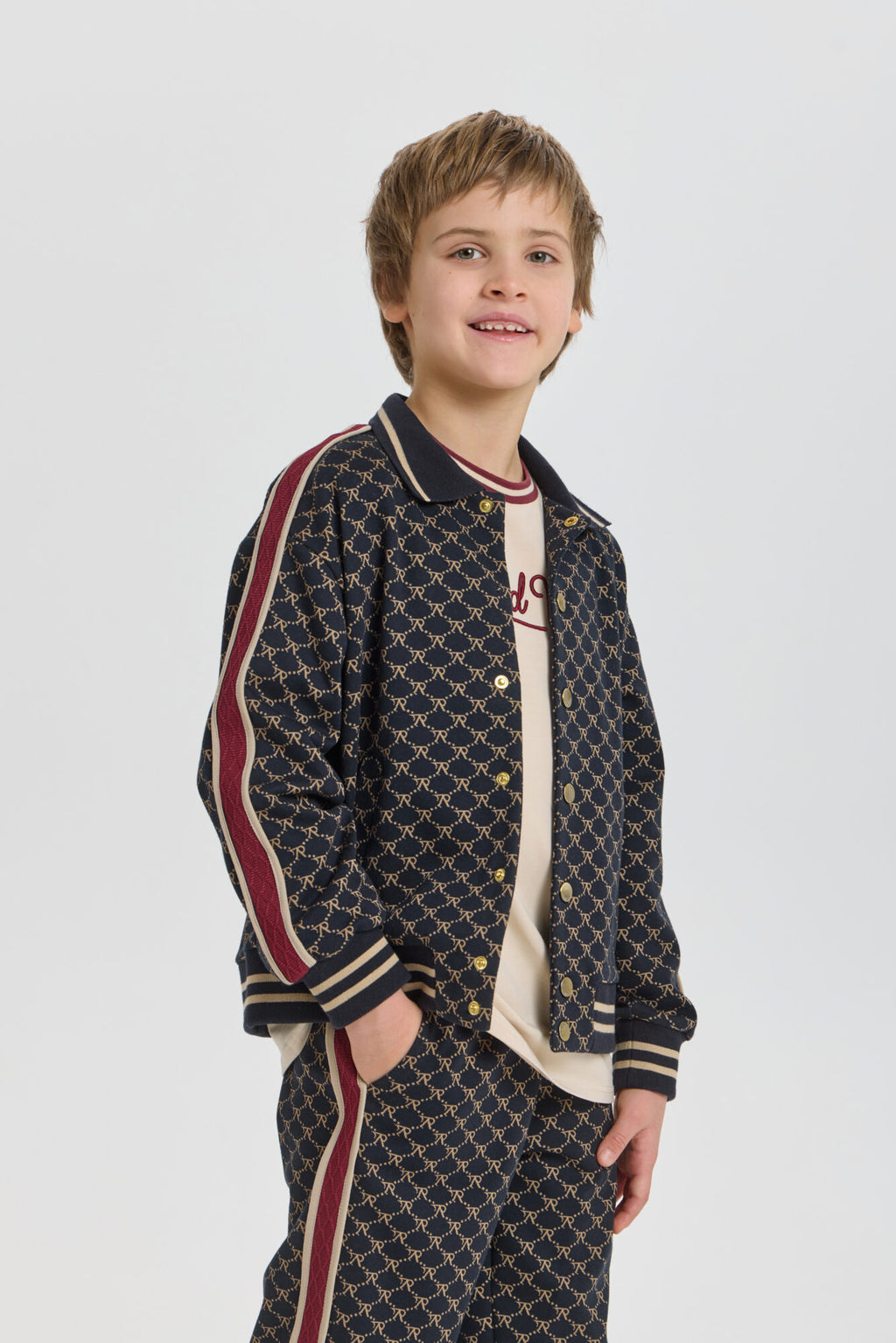 Branded Jacquard Tracksuit (Bomber and Pants)