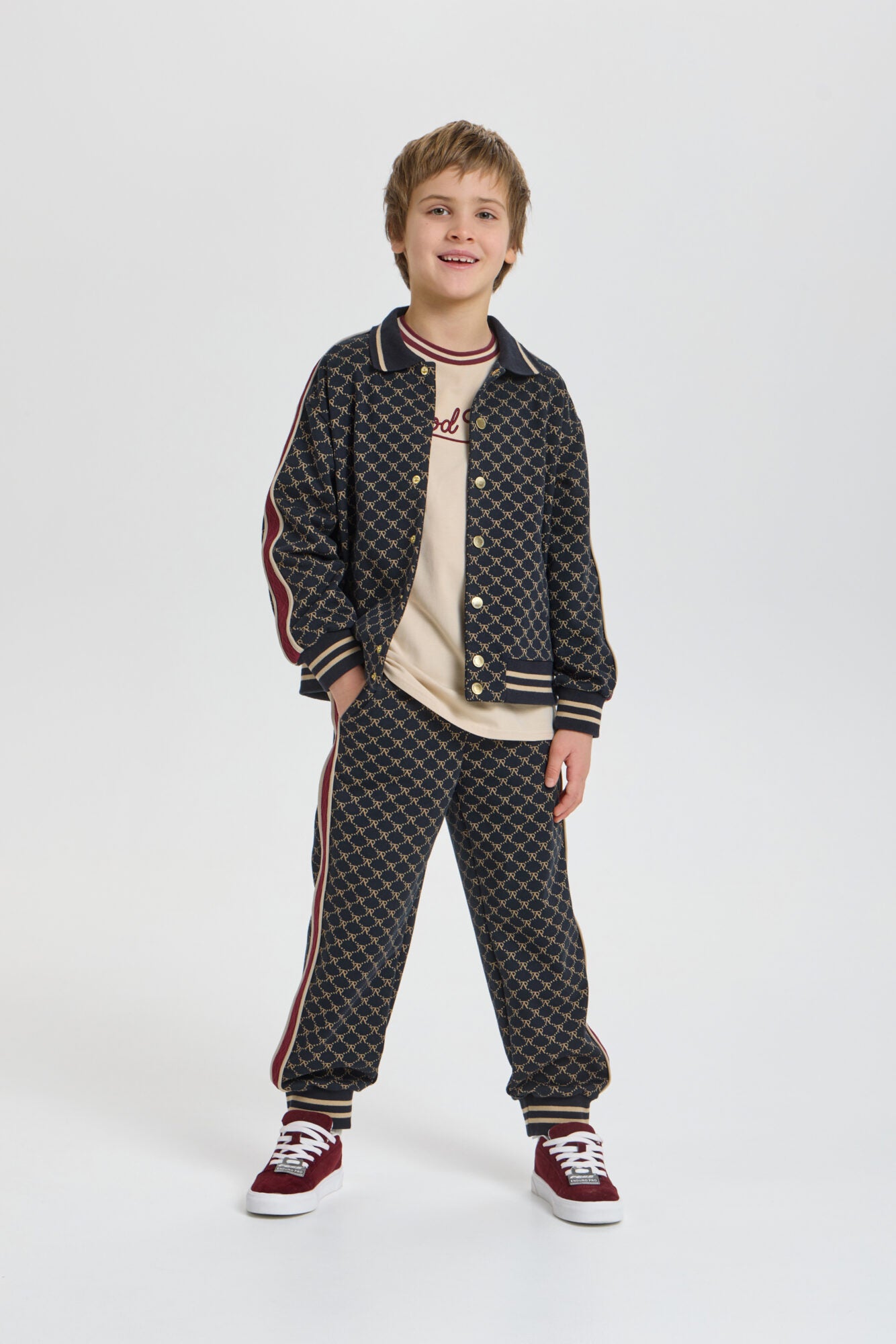 Branded Jacquard Tracksuit (Bomber and Pants)