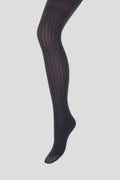 Tights with check design 40 DEN