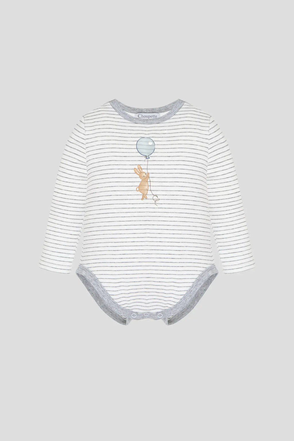 Bunny Printed Striped Bodysuit