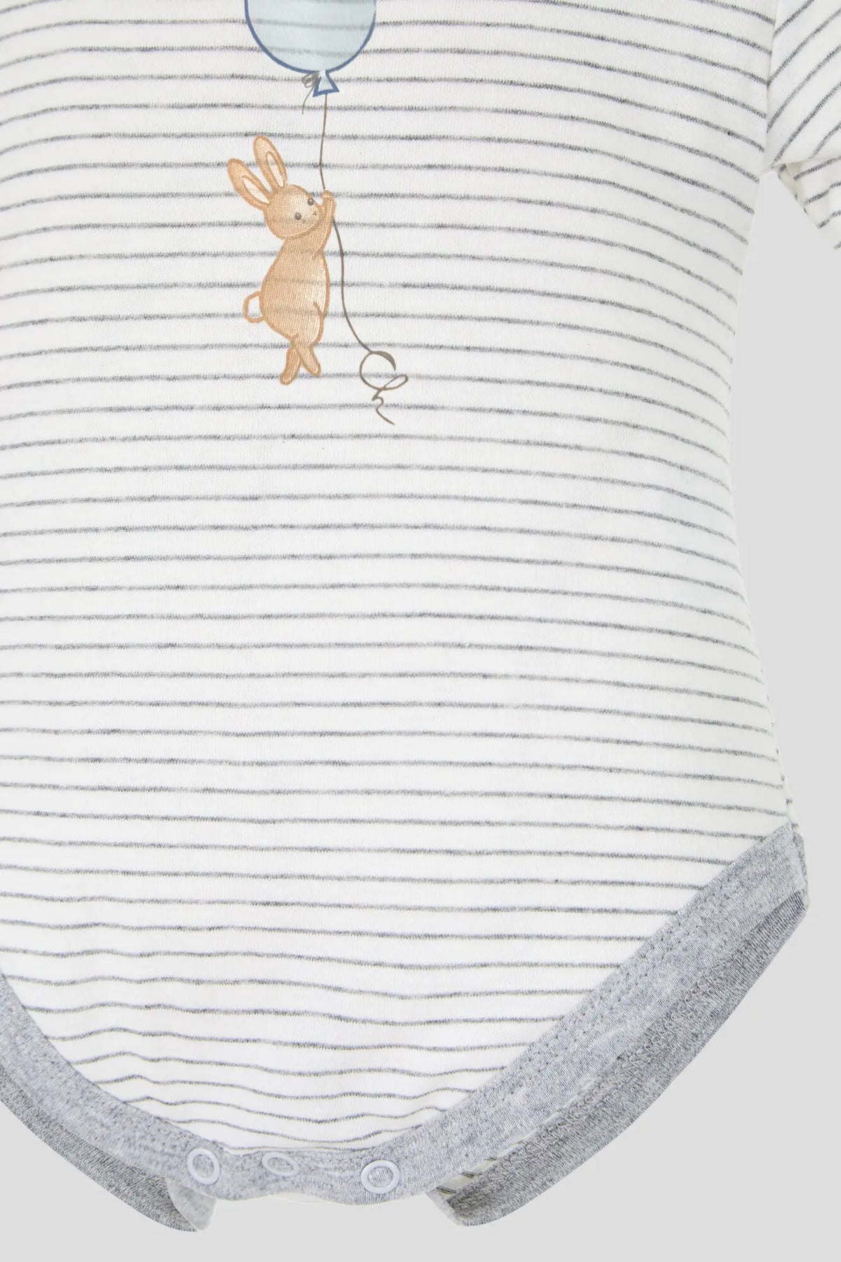Bunny Printed Striped Bodysuit
