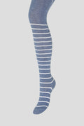 Blue Tights with white stripes for toddlers