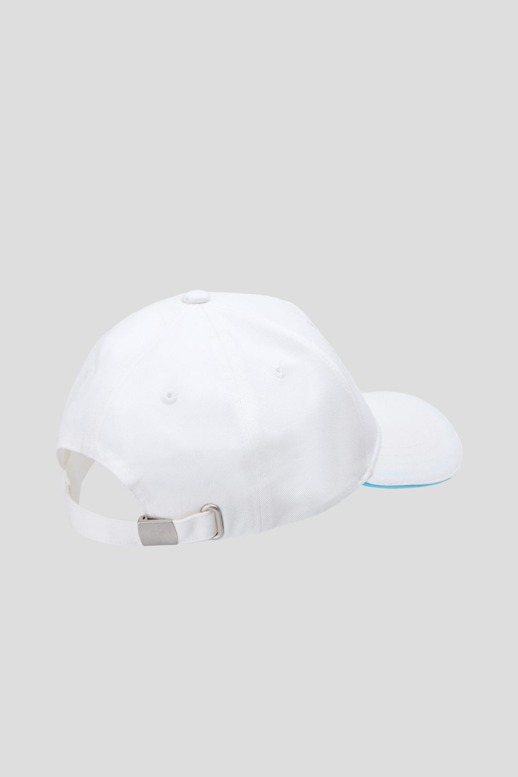 Baseball Cap, white with light blue logo