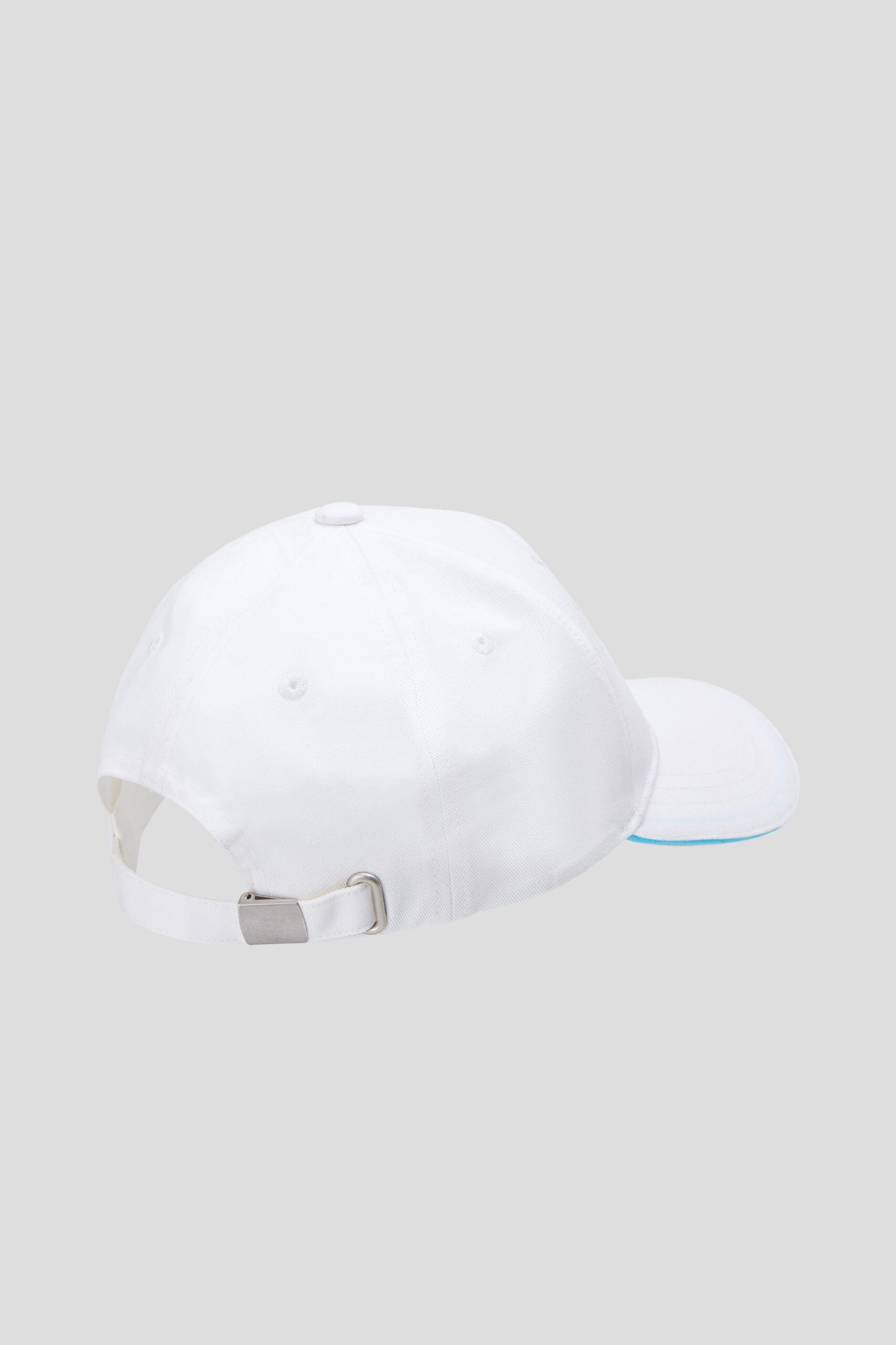 Baseball Cap, white with light blue logo