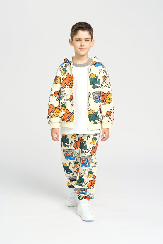 Branded print tracksuit