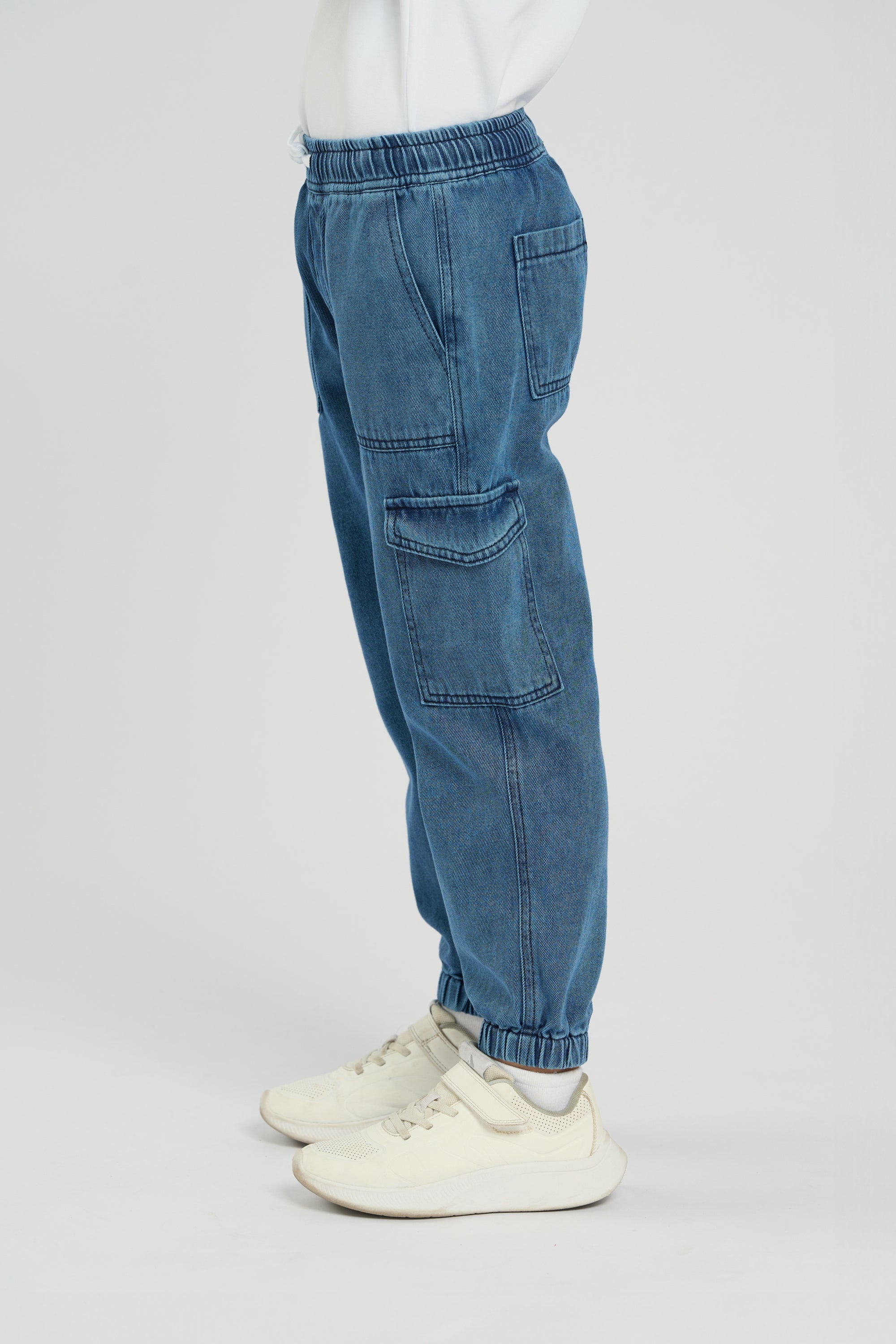 Dark Blue Cargo Jeans