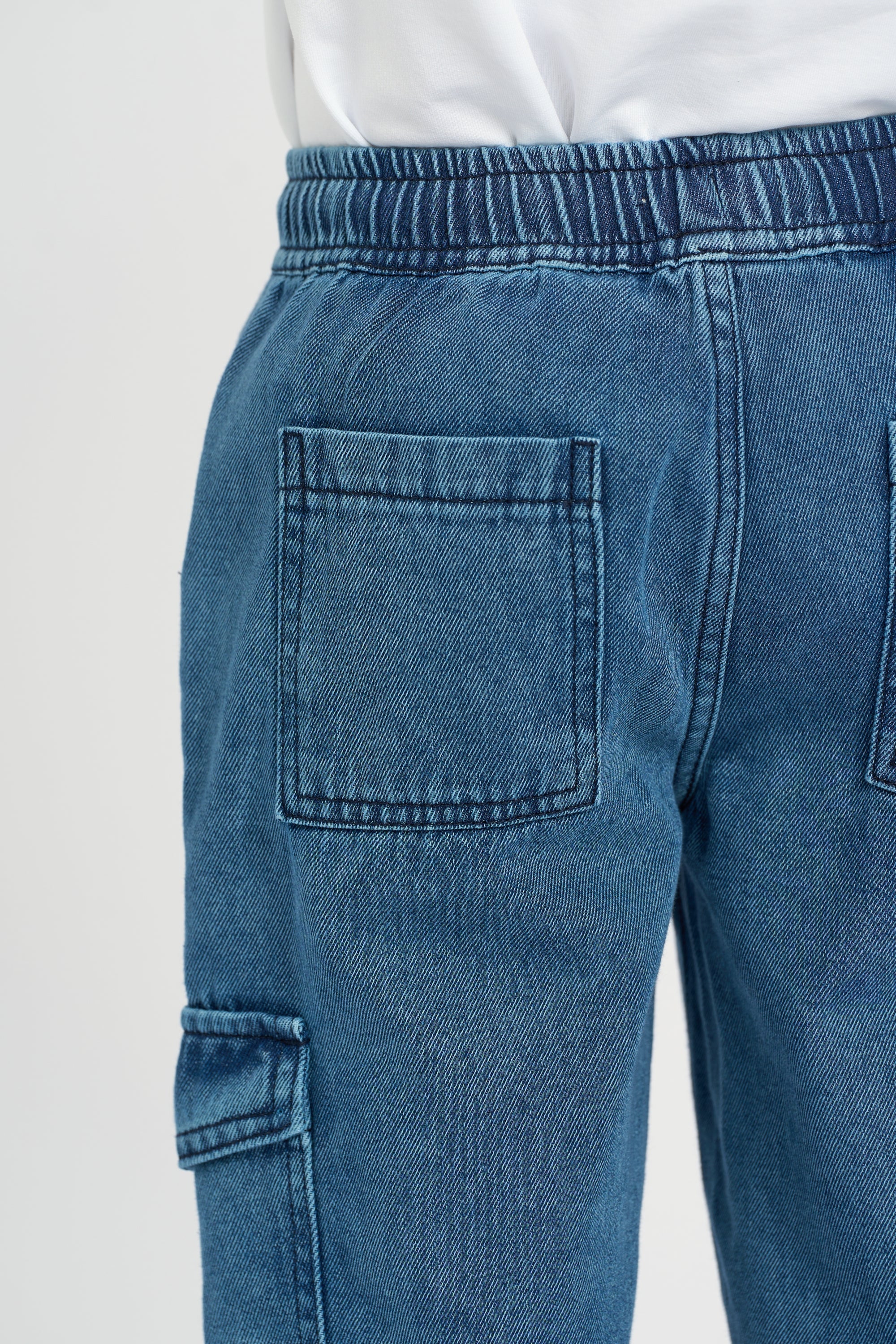 Dark Blue Cargo Jeans