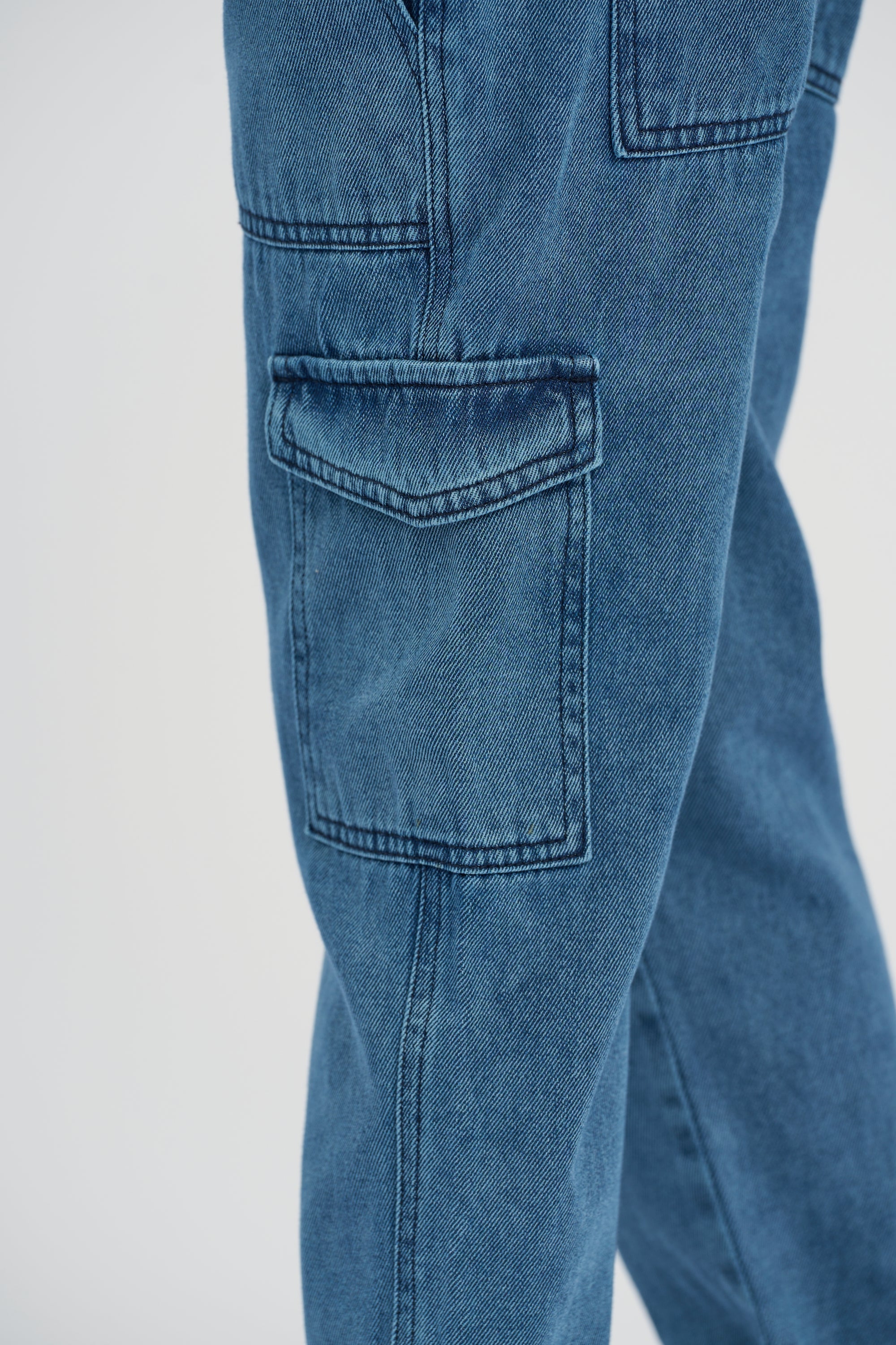Dark Blue Cargo Jeans