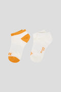 Sport Socks with Orange Logo (2 pairs)