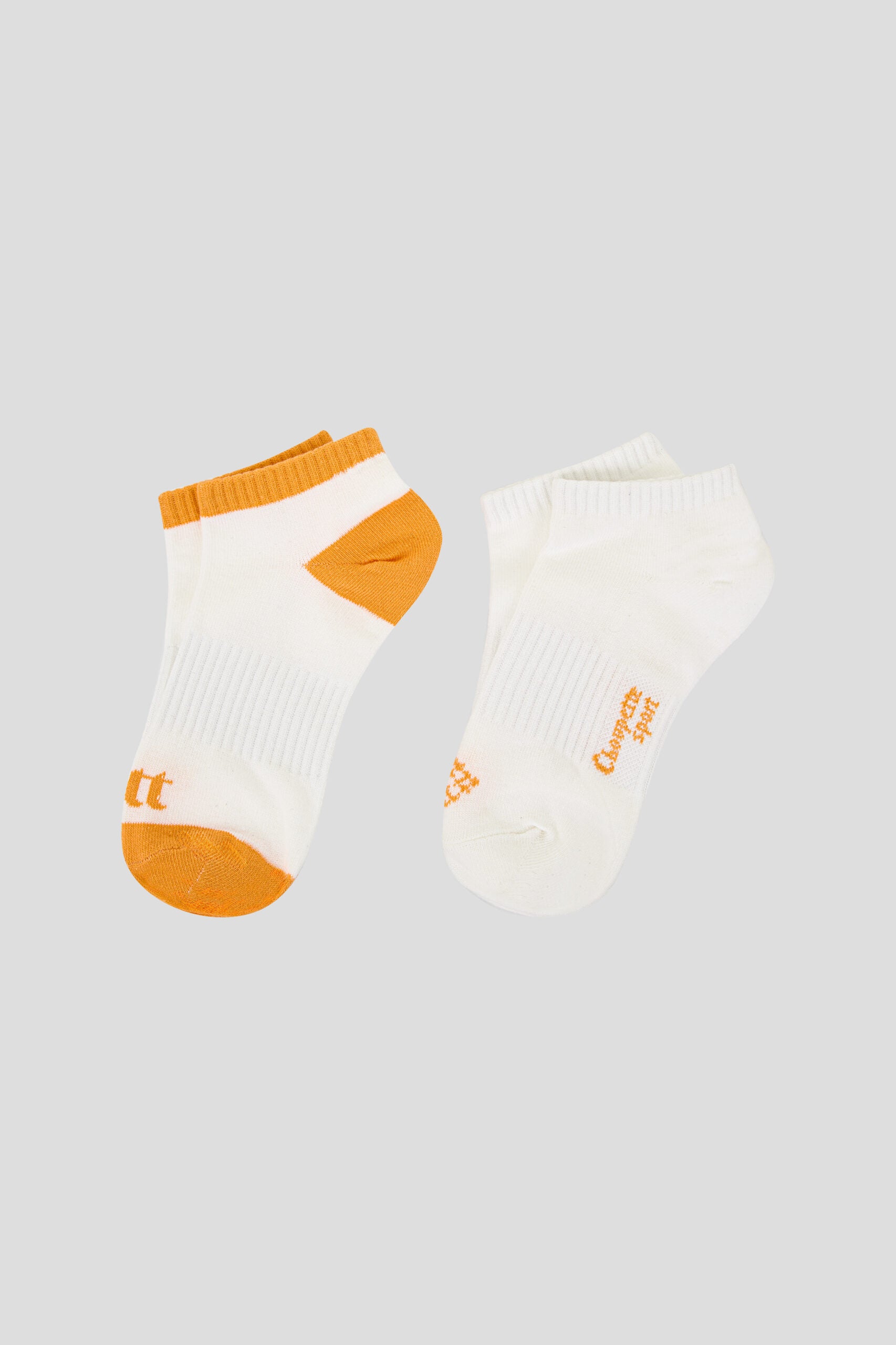 Sport Socks with Orange Logo (2 pairs)
