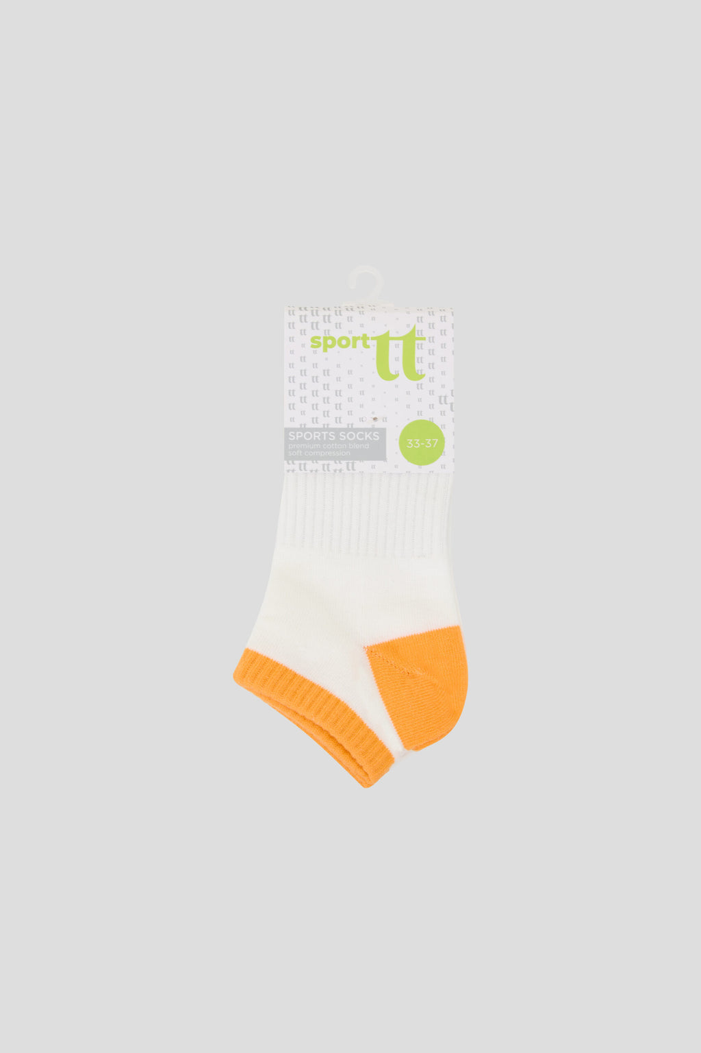 Sport Socks with Orange Logo (2 pairs)