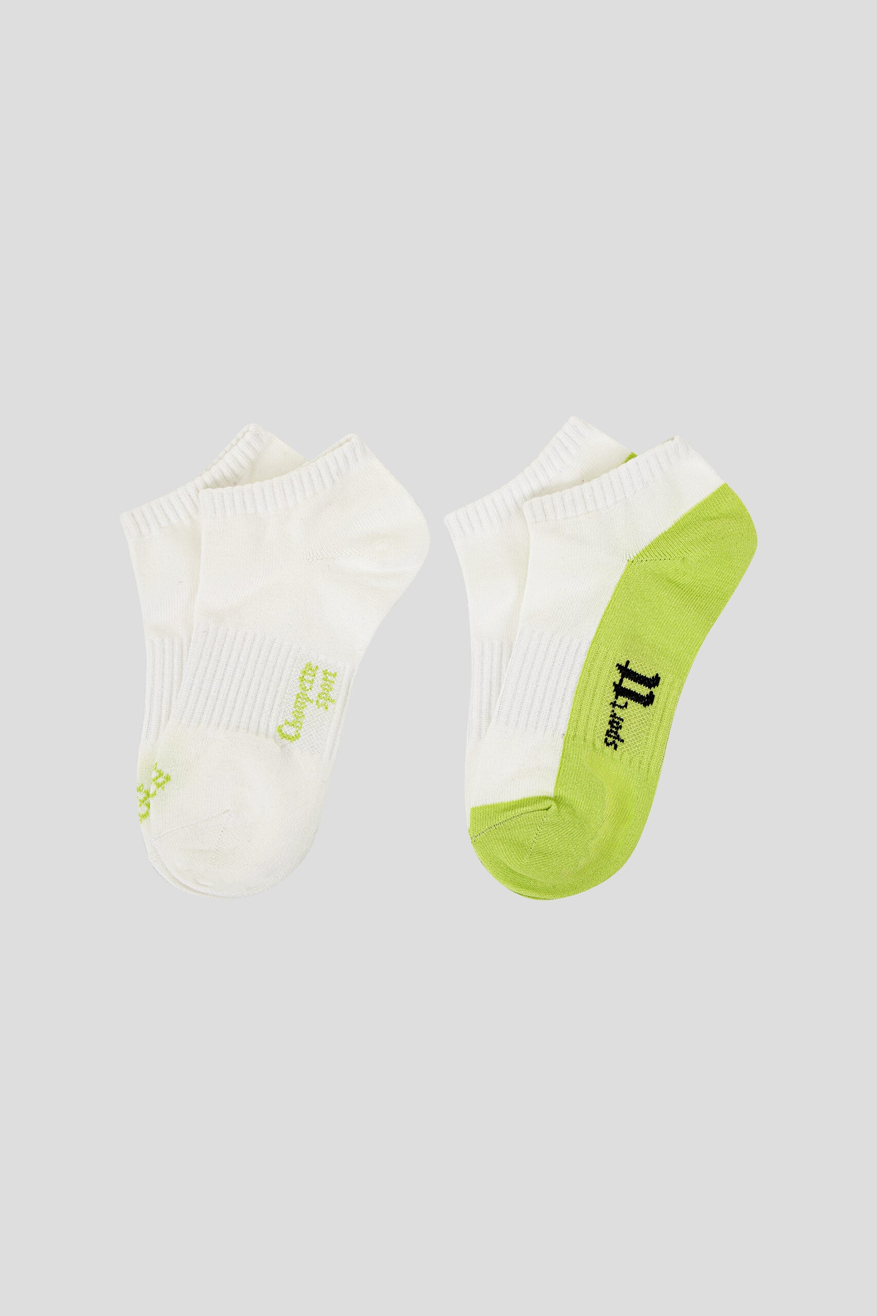 Sport Socks with Green Logo (2 pairs)
