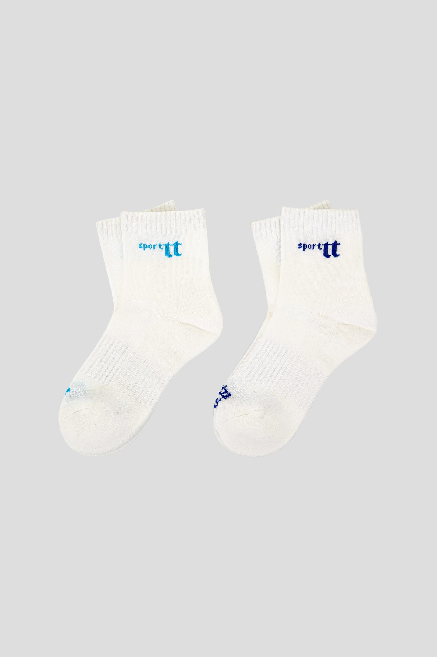 Sport Socks with Blue Logo (2 pairs)