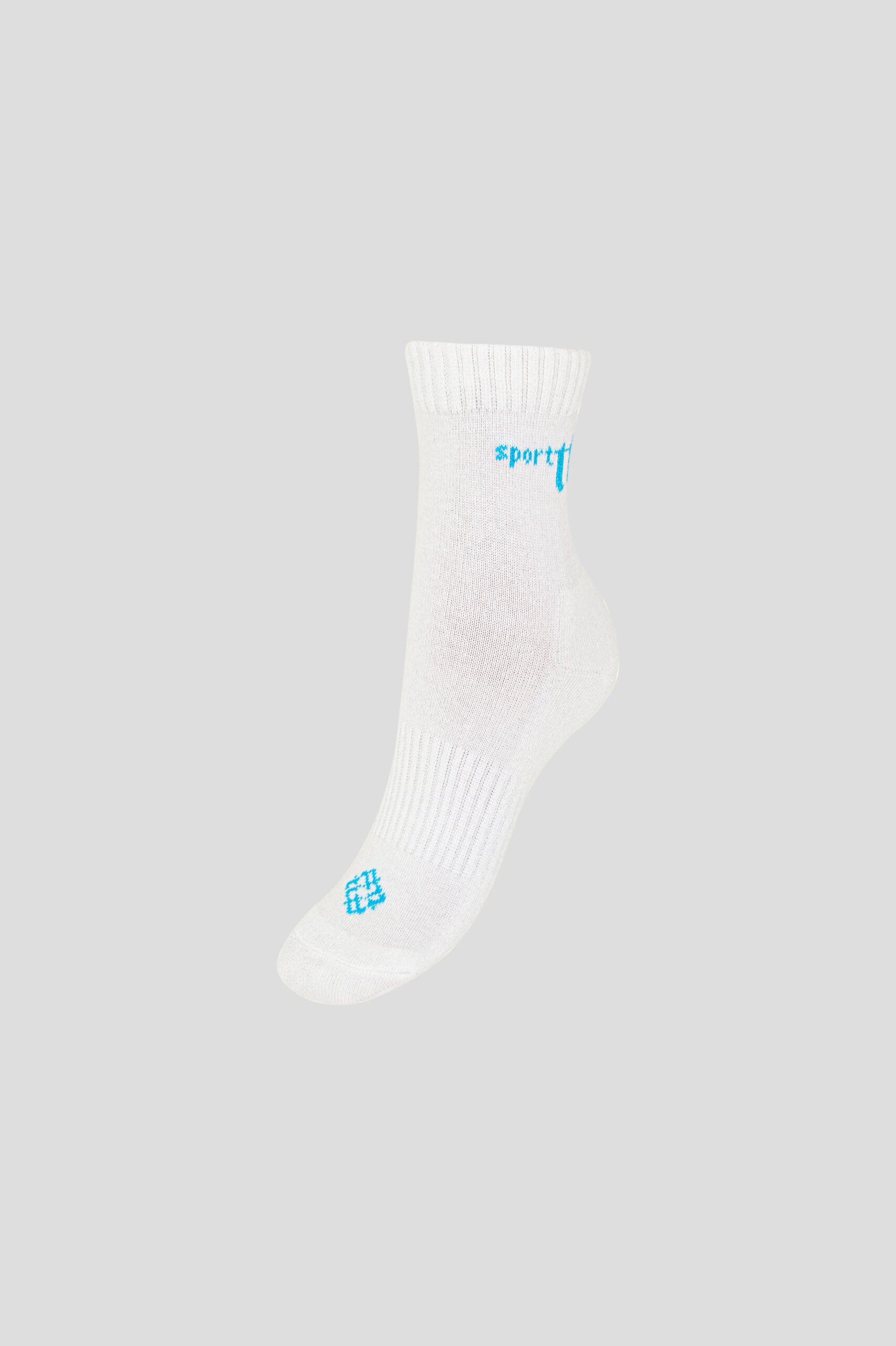 Sport Socks with Blue Logo (2 pairs)