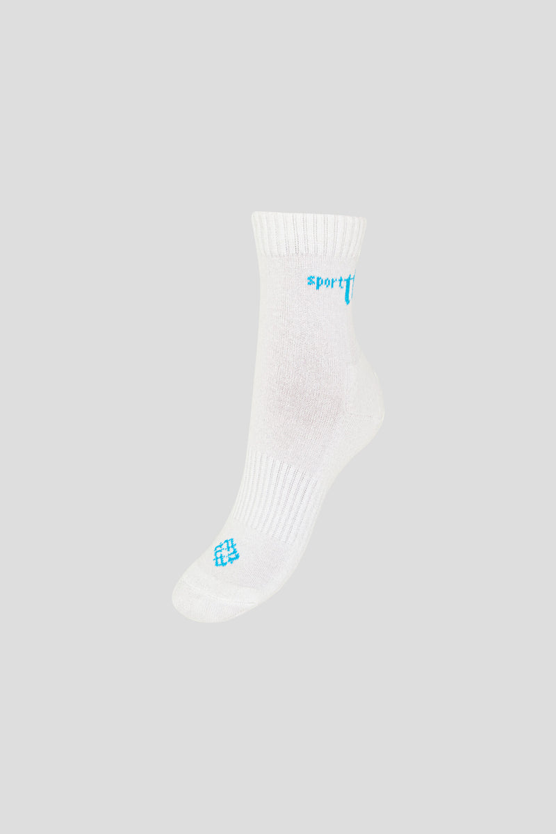 Sport Socks with Blue Logo (2 pairs)