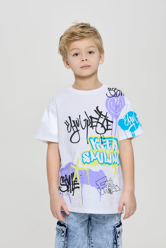 Graffiti T-Shirt, ecru
