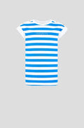 Stripe T-shirt, blue and white