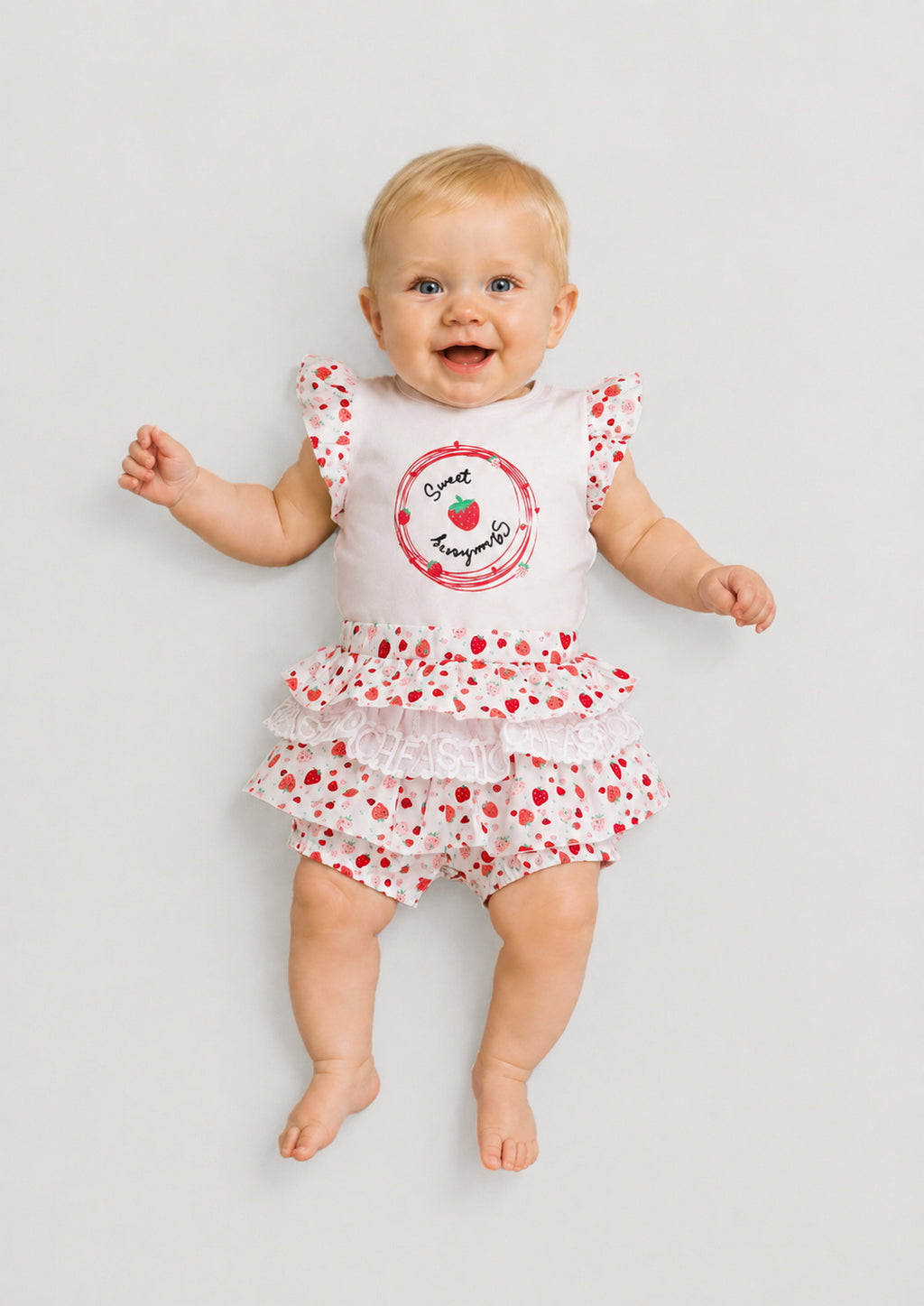 Strawberry Frilly Set (Top & Shorts/Skirt)