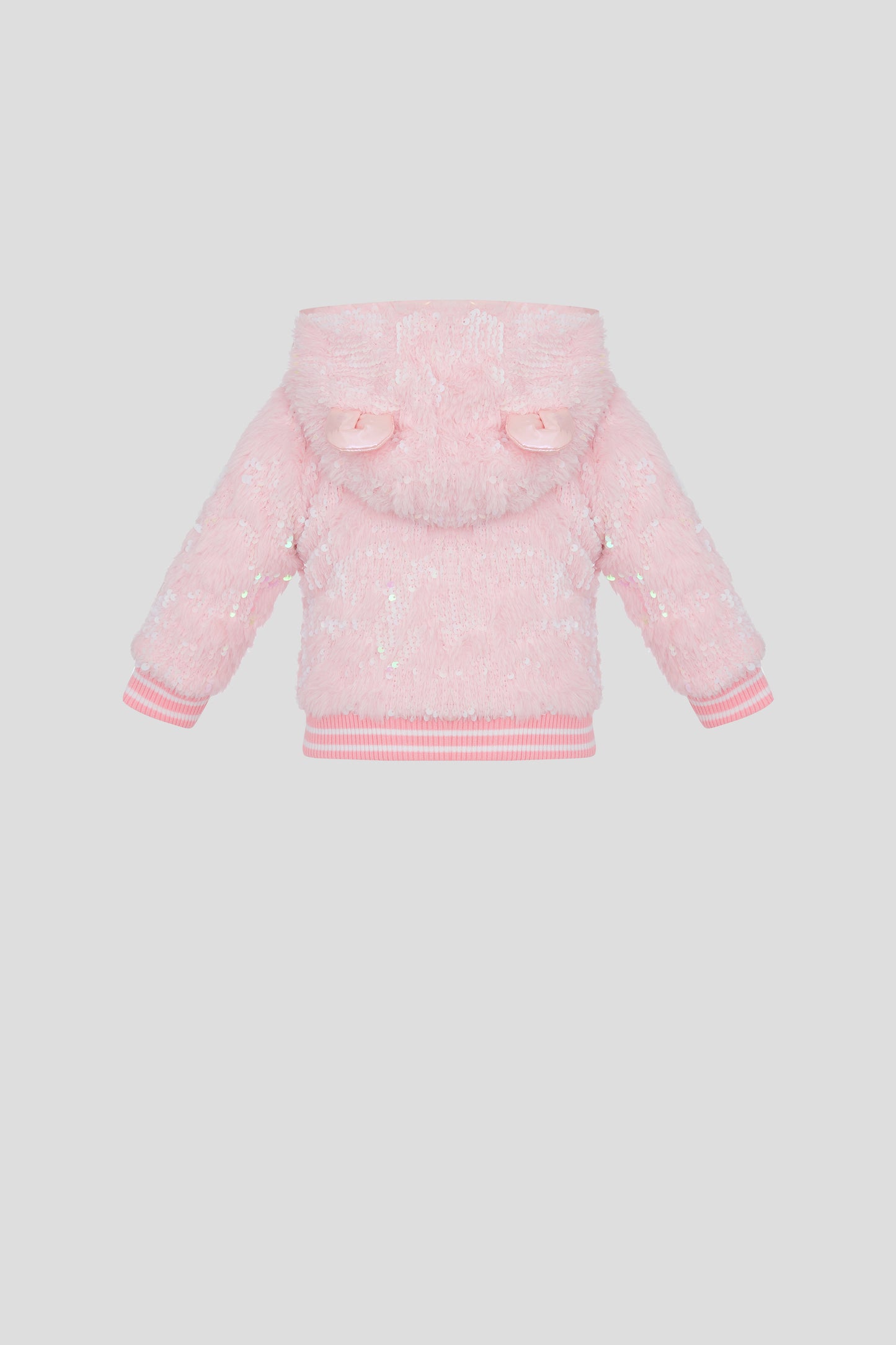 Fux fur pink sequence Jacket