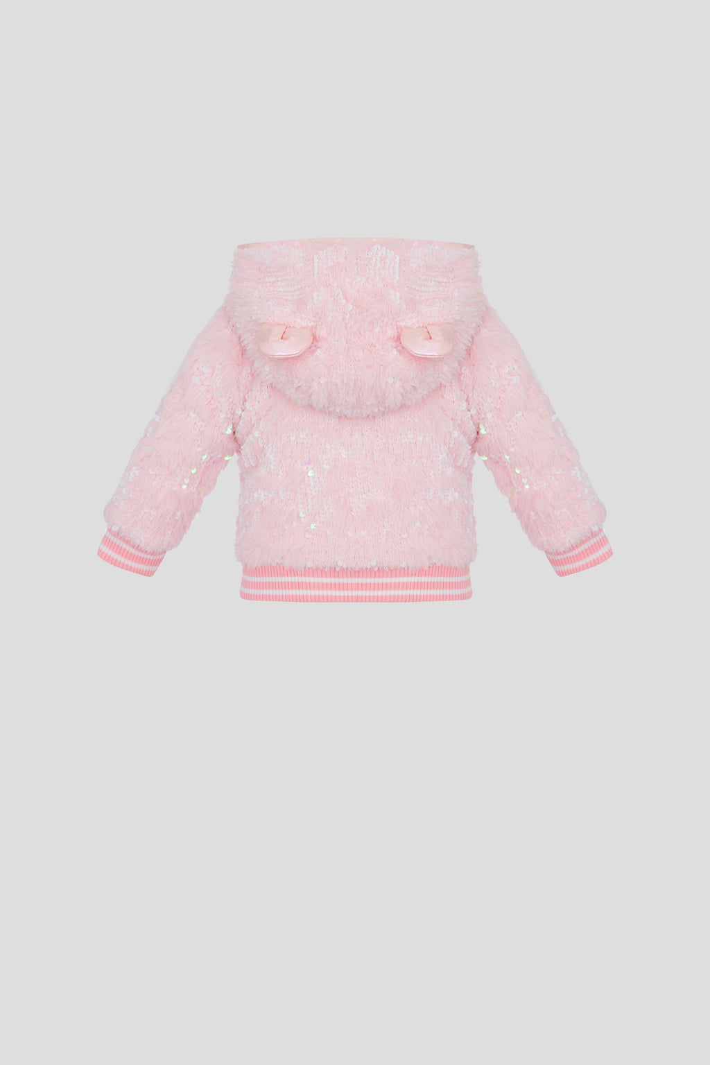 Fux fur pink sequence Jacket