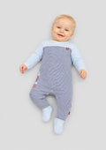 Striped Combined Overall for baby boy
