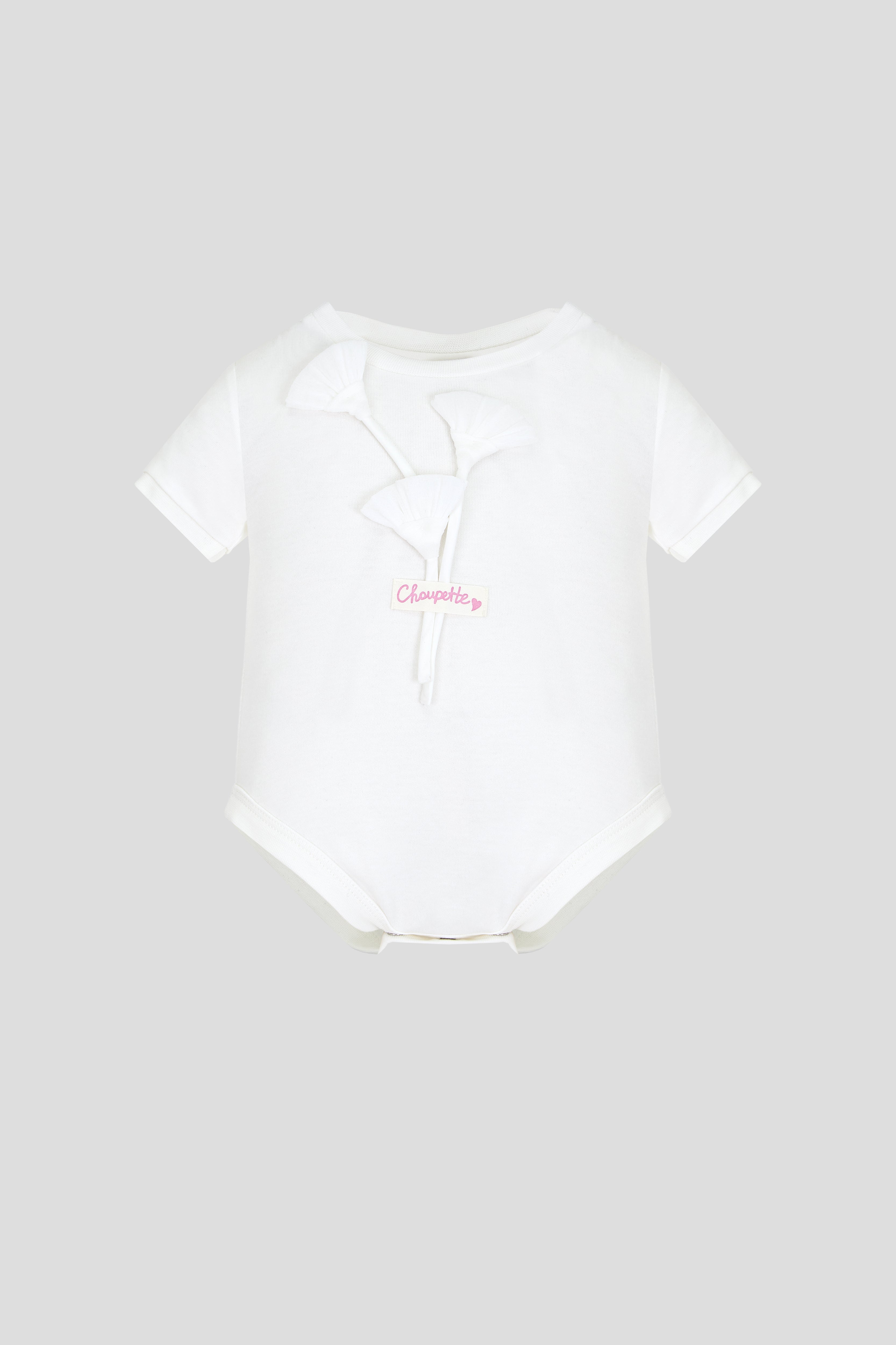 Bodysuit with 3D flowers