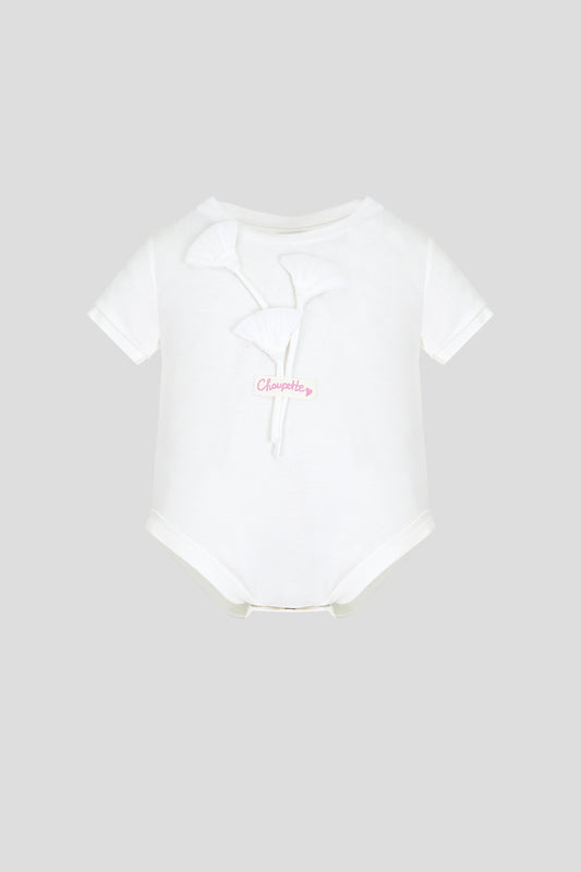 Bodysuit with 3D flowers