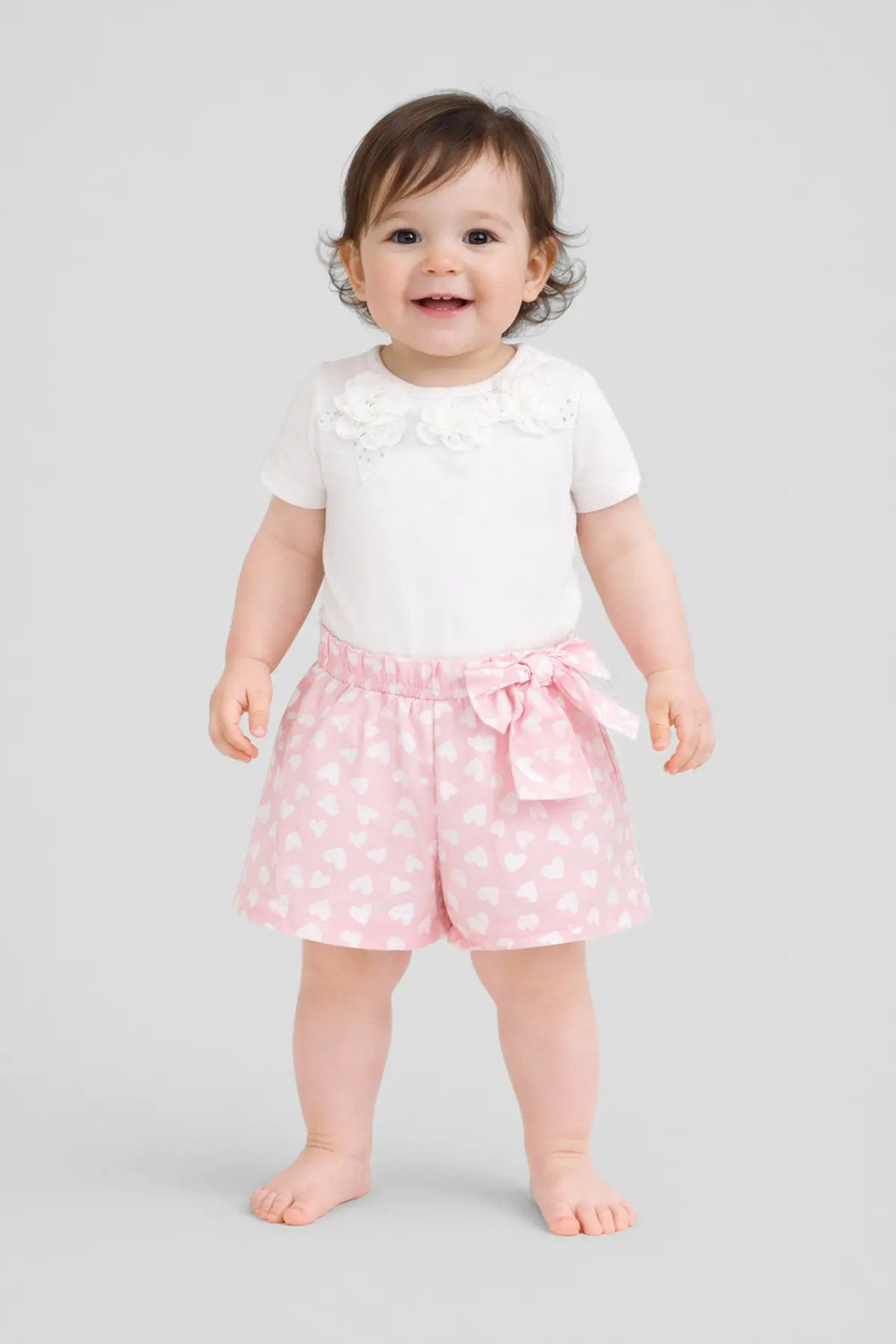 3D Flower Cotton Bodysuit for Baby Girl