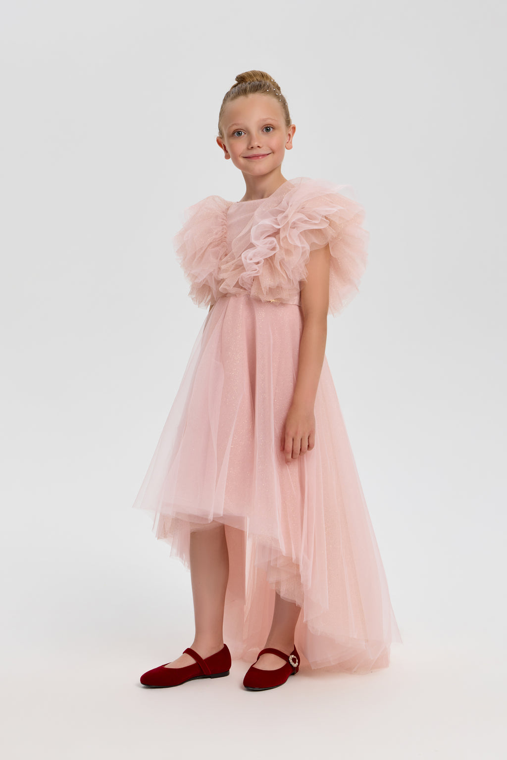 Elegant Dress with Trail