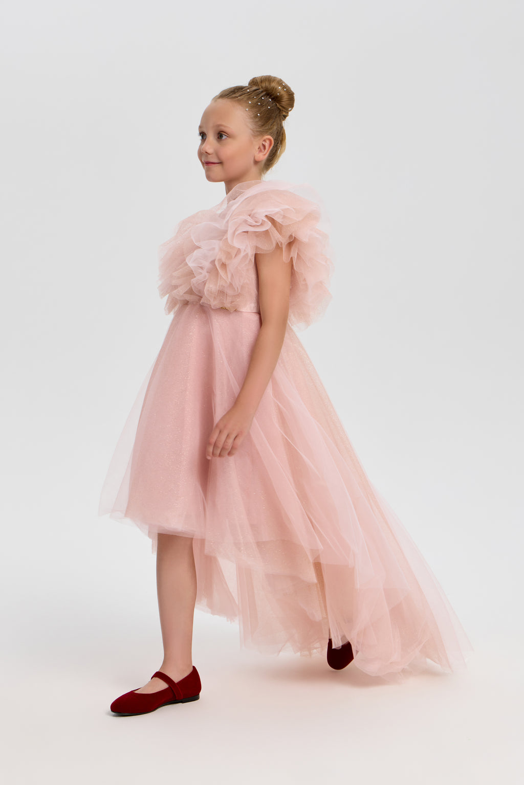 Elegant Dress with Trail