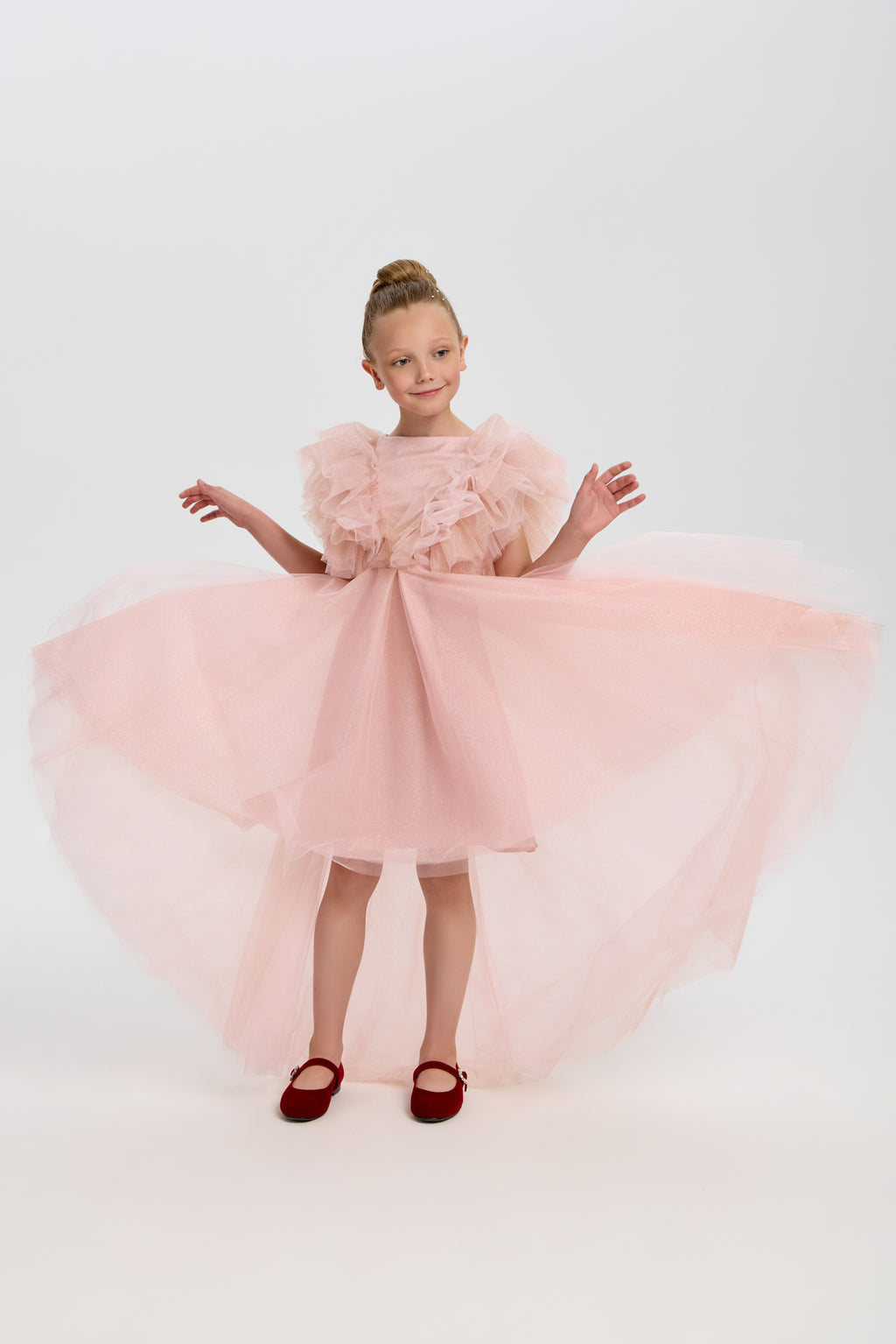 Elegant Dress with Trail