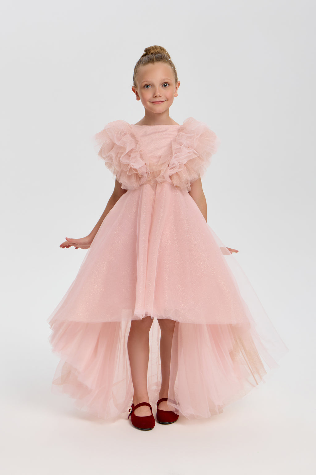 Elegant Dress with Trail
