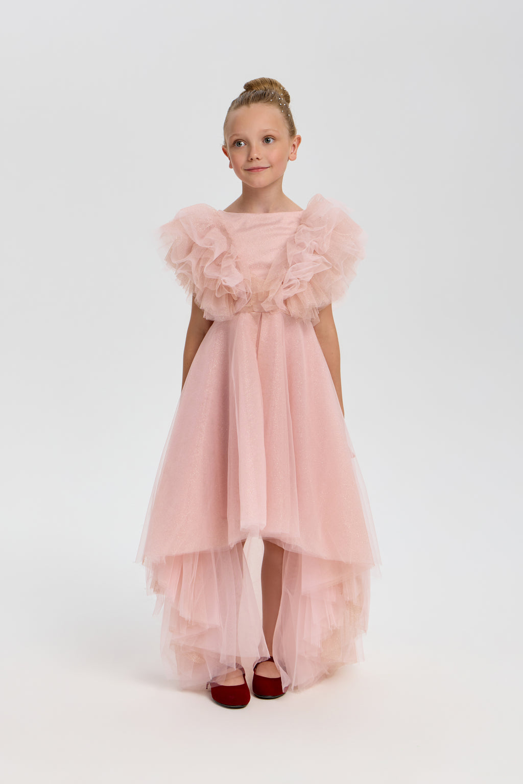 Elegant Dress with Trail
