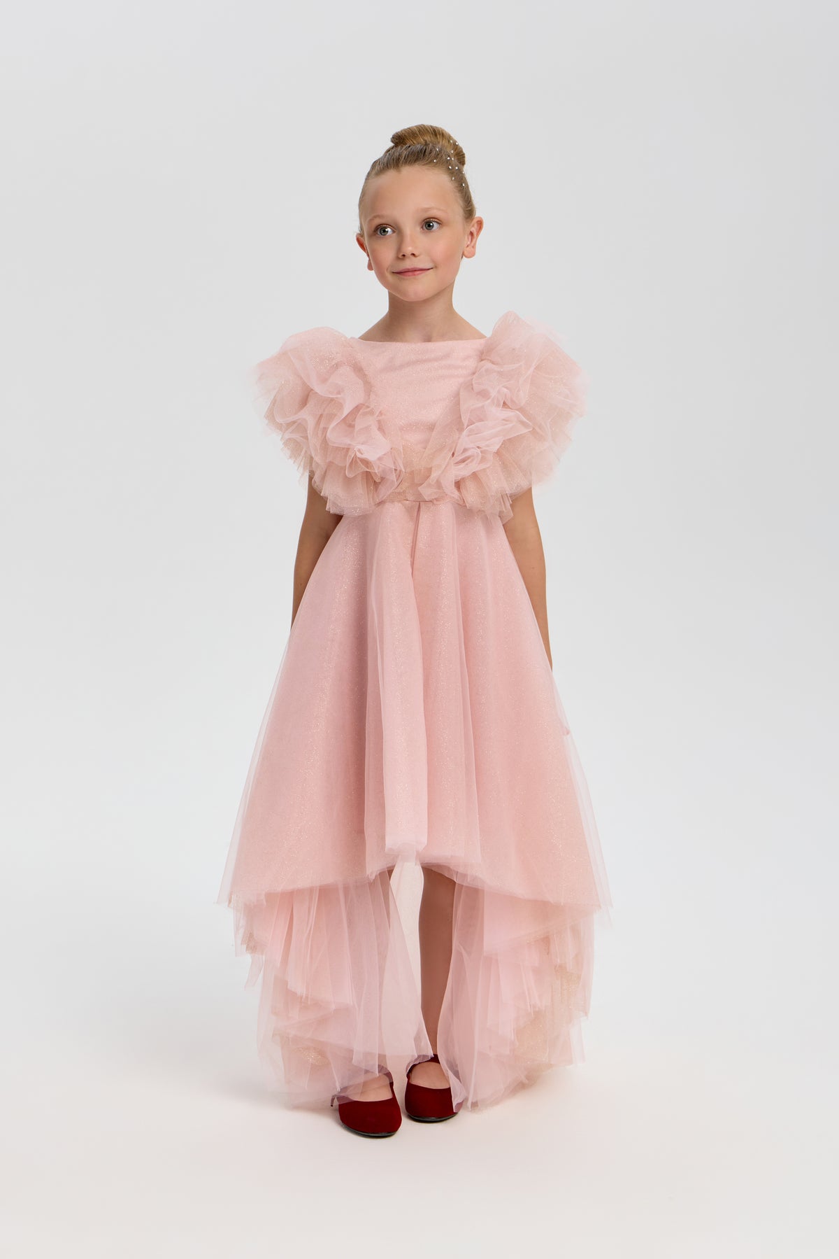Elegant Dress with Trail
