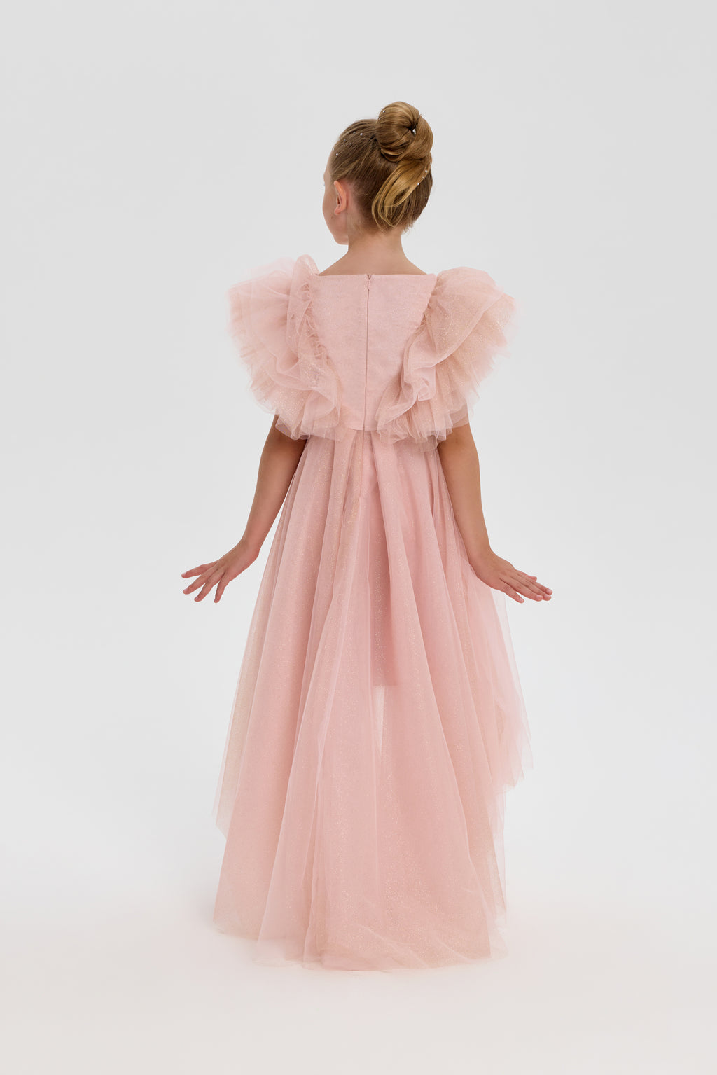 Elegant Dress with Trail