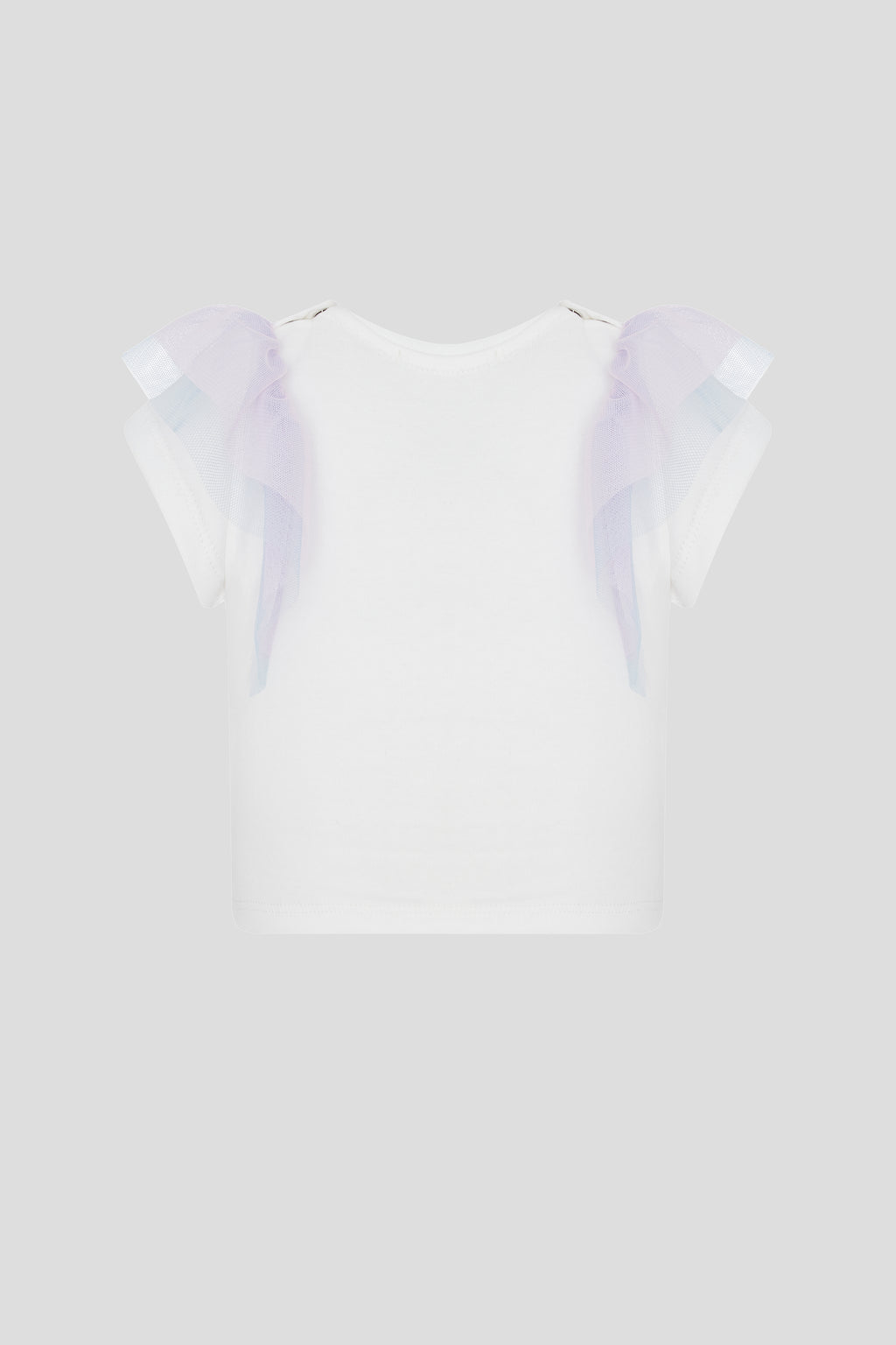 Mesh Decorated T-Shirt