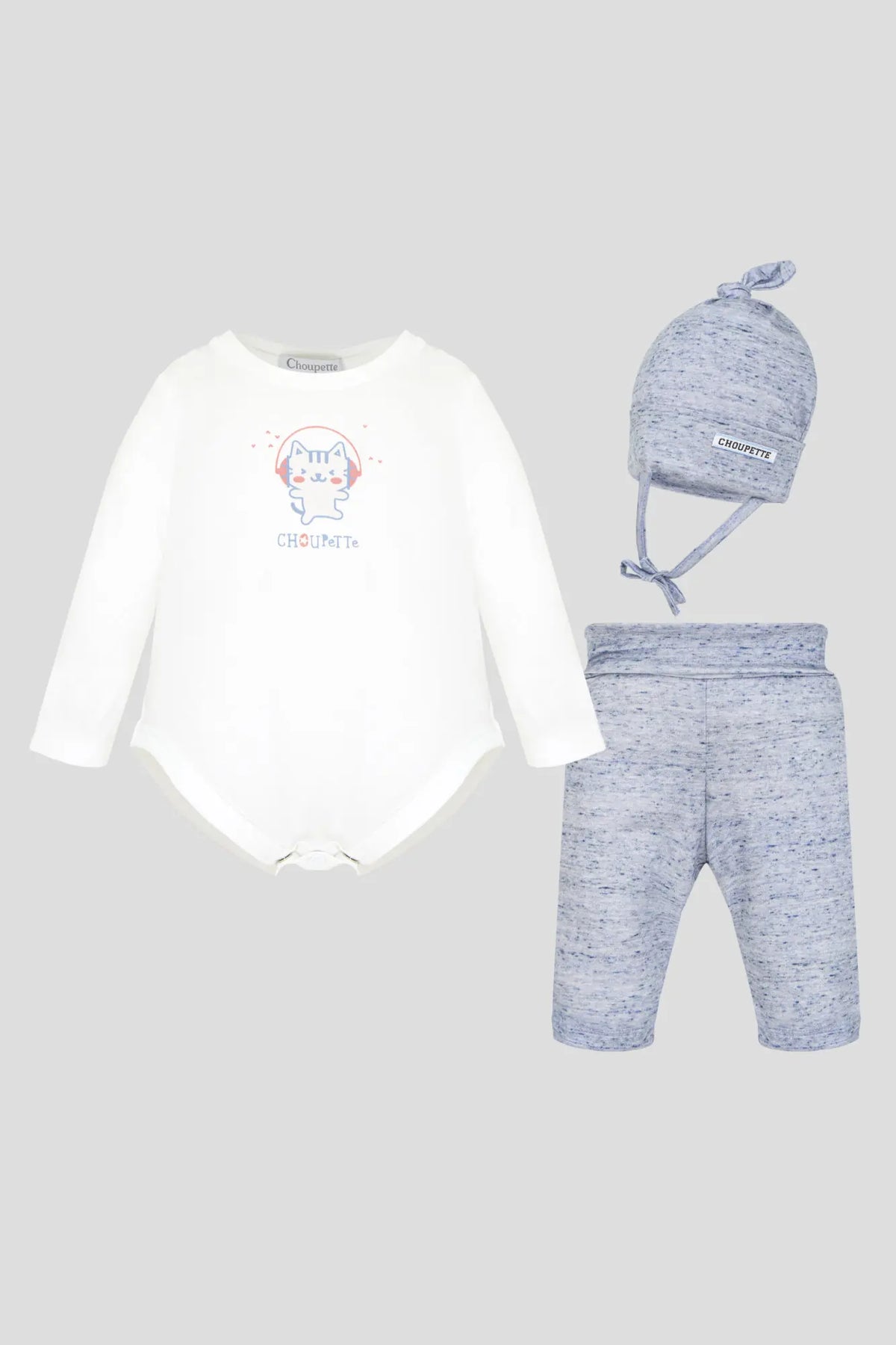Smart Set (Bodysuit, Pants, Bonnet)