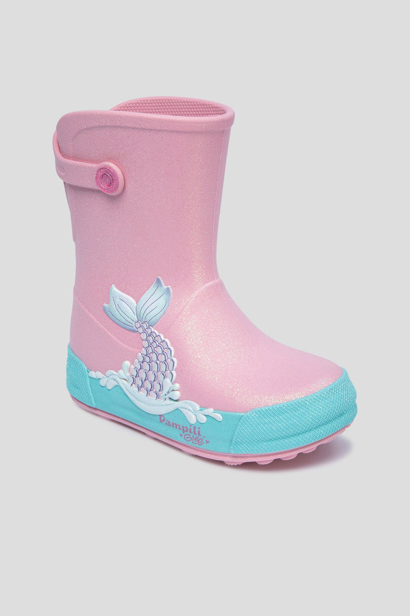 Decorated boots, pink